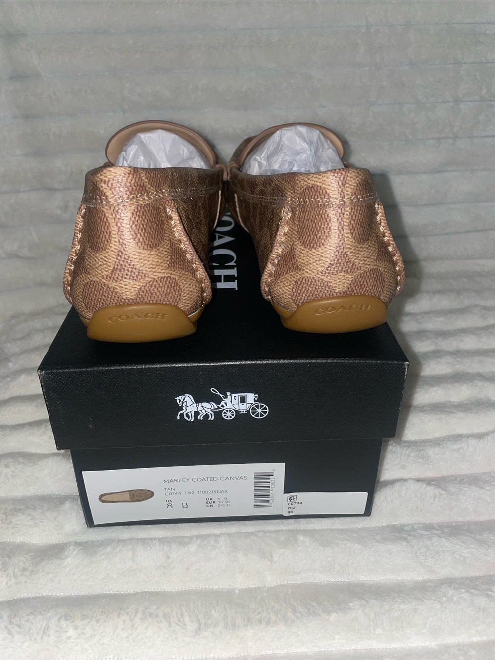 NIB Coach Marley Coates Canvas Loafers - Picture 6 of 7